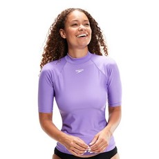 speedo 女款素色短袖防磨衣 8-13189