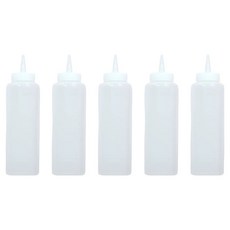 LivingFamily 可裁剪單孔醬料瓶, 5個, 350ml