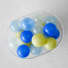 Gaekwacheonsun 幼兒用盛開的泡泡球網狀草 320入+收納網 超大型組, 1套, 深藍色, 淺綠色, 透明藍色, 透明