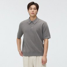 스파오 남성용 쿨 칼라넥 반팔 니트 SPKWF24M01