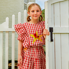 minidou 女童愛心星星條紋上衣