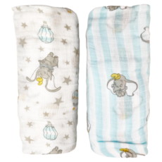 aden anais 經典多功能包巾 2條 熱氣球小飛象 迪士尼系列