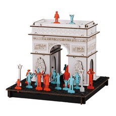 Hacomo PUSU 3D系列 療癒系紙模型 3303, 1個, 法國凱旋門 白色, 150片