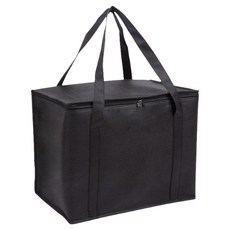 굿무드 빅사이즈 접이식 보냉가방, 블랙, 1개