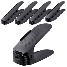 우리집업 높이조절 3단계 신발정리 슈즈랙 2단, 블랙, 20개