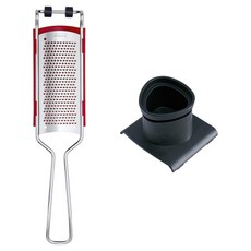 triangle 三角牌 細刨絲器 + 刨絲器安全固定器組合, 銀色, 1個