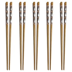 영수산업카멜 대나무 물고기 전사 젓가락 5벌 세트, 원목, 1세트, 단품