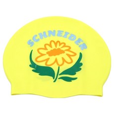 SCHNEIDER 일러스트 실리콘 수영모자 SNS-XC04Y, 옐로우_SNS-XC04Y, 1개