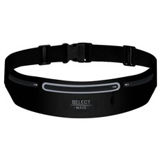 Selecwave 纖薄彈性三口袋跑步腰帶, 1個, 黑色