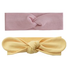 베이비앤아이 골지 꼬임밴드 + 리본 헤어밴드 세트