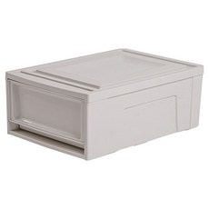 아이리스 국내생산 시스템 수납함 슬라이딩 서랍장 BC-450S, 화이트그레이, 1개