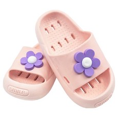 KIZTREE 女童用EVA排水立體浴室拖鞋 SZ-473, 粉紅色花朵