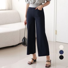 앤드스타일 여성용 와이드 여름 벤츄리 쿨링 밴딩 팬츠 264441