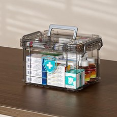 Goldpang 常備藥品急救 雙層急救箱 藥品收納盒, 1個