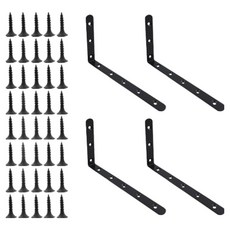 OON 不鏽鋼長圓形L型固定片 B型 100 x 200 mm 4入 + 螺絲 40入 套組, 1套