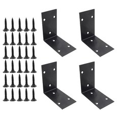 OON 不鏽鋼方形角鐵 G型 100mm 4入 + 螺絲釘 30入組, 1套