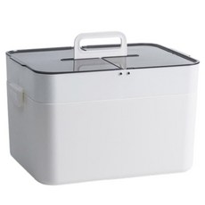 디자브 대용량 2단 구급상자 케이스 화이트, 1개