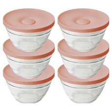 Glasslock 格拉氏洛克 飯盒 430ml, 裸磚色, 6個