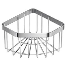 Jubanggosu 不鏽鋼瀝水多功能菜瓜布角落置物架, 銀色, 1個