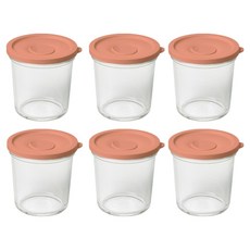 Glasslock 格拉氏洛克 大容量微波飯盒 690ml, 磚紅色, 6個