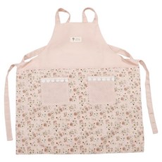 Titan 淑女風帆布碎花圍裙, 粉色碎花