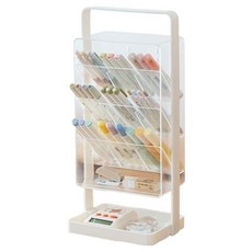 데일블룸 휴대용 수납 사선 손잡이 연필꽂이, 투명, 1개