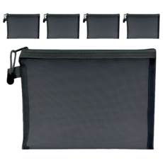 小麥購物 簡約網紗筆袋 G069 A4 26g, 5個, 黑色