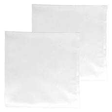 高級飯店餐廳晚宴派對棉麻餐巾, 2個, 白色, 1入