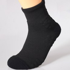 Falling 女款雙層壓紋緩震運動跑步中筒襪 4雙組, 1套, 黑色