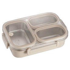 Living Mango微波爐適用分格密封不鏽鋼3層便當盒 24*17*6.5cm, 淺褐色, 1個