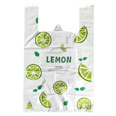 Market Pio 清爽檸檬圖案手提塑膠袋 S 1款, 100個