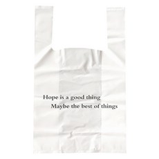 Market Pio 英文印花手提塑膠袋 L Type 3, 50個