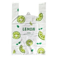 Market Pio 清爽檸檬圖案手提塑膠袋 L Type3, 100個