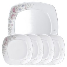 HANKOOK CHINAWARE Ellie 居家自助餐盤 5件組, 1套, 餐盤 5入, 混色