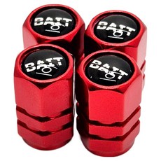 BAIT 로고 타이어 밸브캡, 레드, 4개