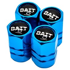 BAIT 로고 타이어 밸브캡, 블루, 4개