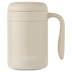 SERATOGA 海豚辦公室馬克杯隨行杯, 1個, 400ml, 象牙白