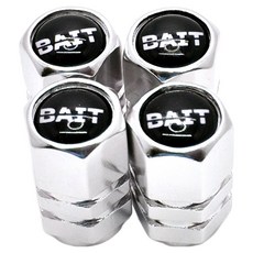 BAIT 로고 타이어 밸브캡, 실버, 4개
