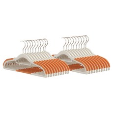 Memeu 旋轉式防滑無痕衣架, 防滑橘色, 20個