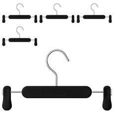 재니홈 회전형 미끄럼 방지 바지걸이 행거, 블랙, 5개