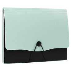 모던앳 2in1 클립보드 13칸 아코디언 파일, 페일 민트, 1개