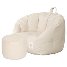 모데즈 빈백 소파 + 스툴 세트, 슈가파우더