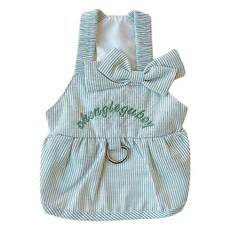 Coco studio 狗狗 Landry 刺繡胸背帶連身裙, 1個, 薄荷綠