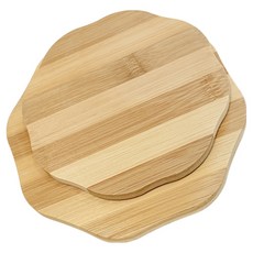 원웨이브 우드 냄비받침 대 + 소 세트, 1세트