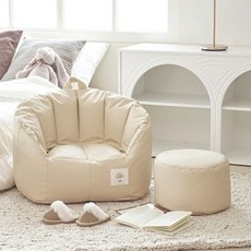 모데즈 빈백 소파 + 스툴 세트, 코지베이지