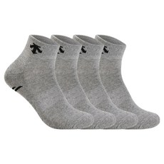데상트 남성용 스포츠 파일 단목뒷선 발목양말 4켤레 세트, 그레이, 1세트