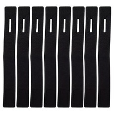 彈性釣竿固定帶 8入, 30黑色