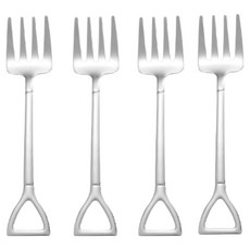 Sense Pang 304不鏽鋼鏟子造型迷你茶叉, 4個, 單一顏色