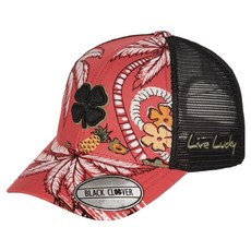 BLACK CLOVER 韓國 Premium Island Luck 系列高爾夫球帽, 19 黑色紅色, 1個
