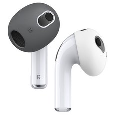 엘라고 에어팟 3 이어팁 스키니 2종 세트, 다크그레이, 화이트, 1세트